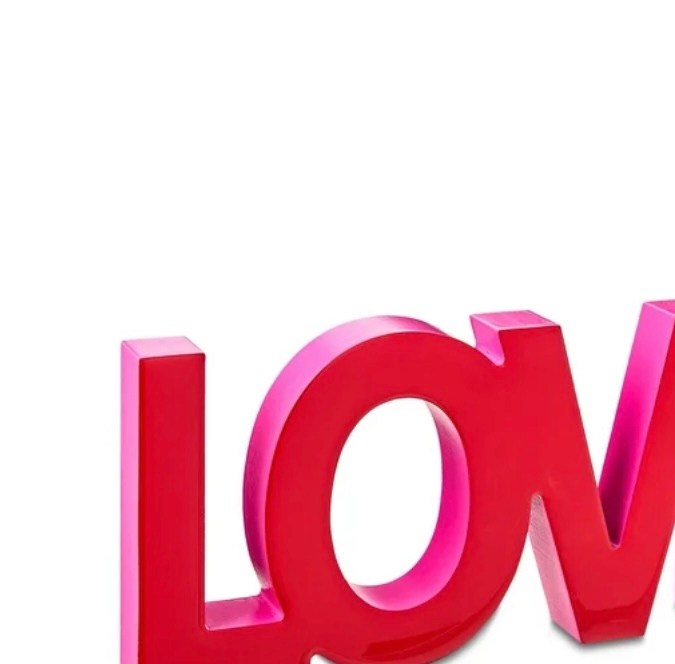 Decoración "Love" en madera de Walmart.