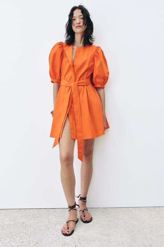 Striped Poplin Dress de la colección Zara