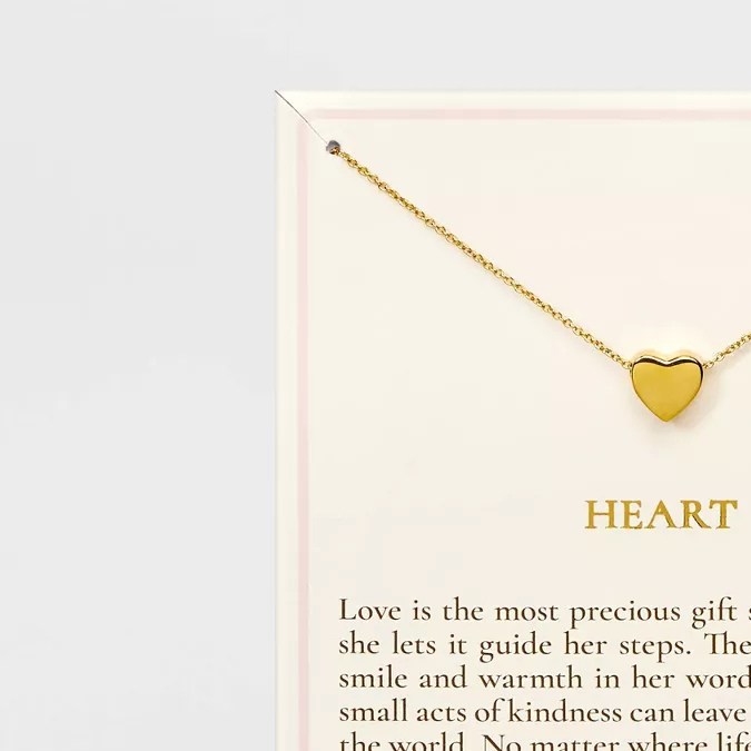 14K Gold Heart Necklace de Tiny Tags