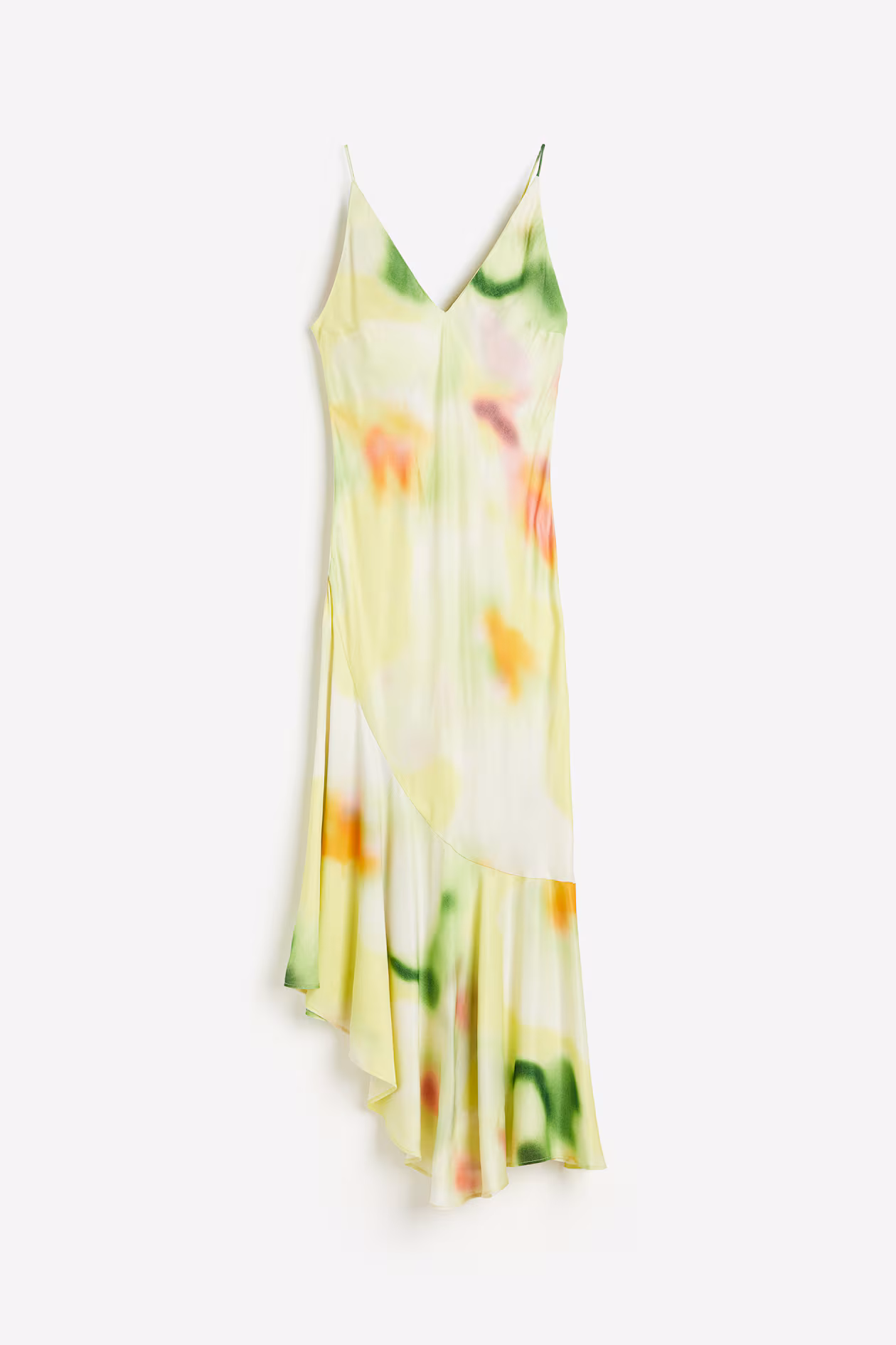 Asymmetric-hem Slip Dress de H&M.