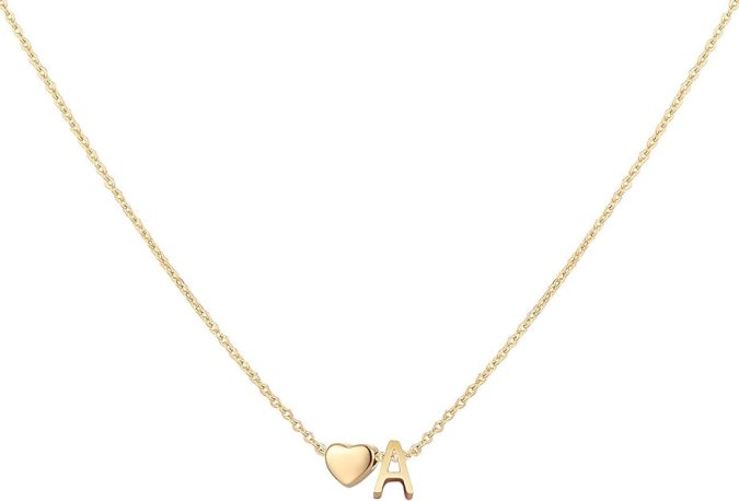 Collar con corazón e inicial de Glimmerst