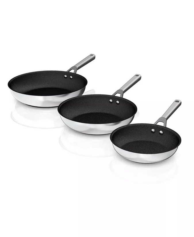 Stainless Steel Foodi NeverStick Fry Pan Set de Ninja