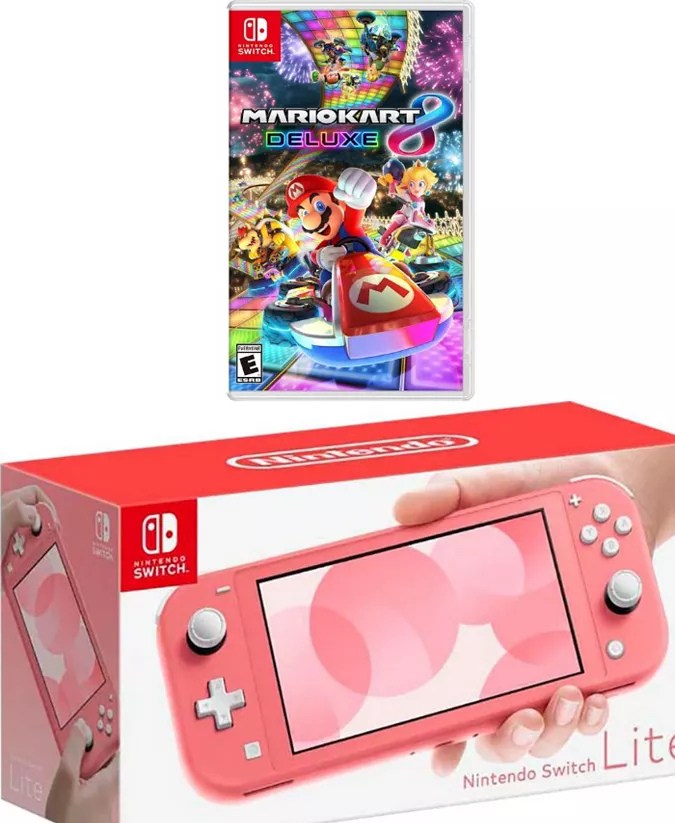 Switch Lite Coral Bundle de Nintendo