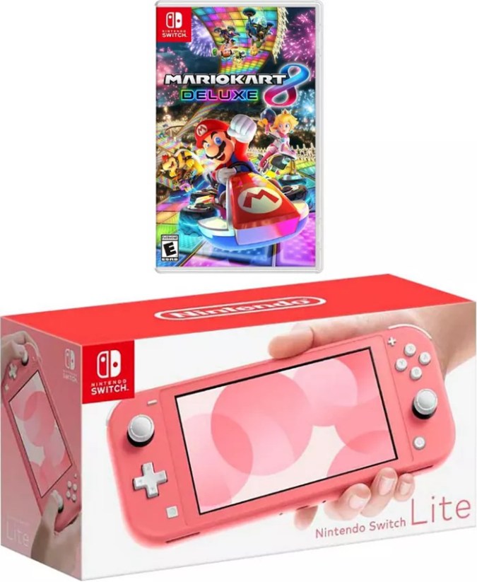 Switch Lite Coral Bundle de Nintendo