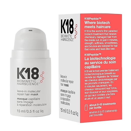 Leave in molecular repair hair mask de K18