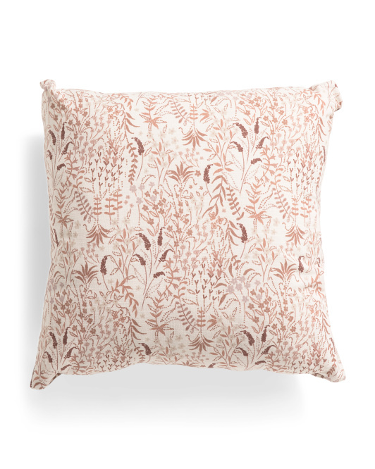 Washed Printed Cotton Blend Slub Pillow de Indigo Home INC