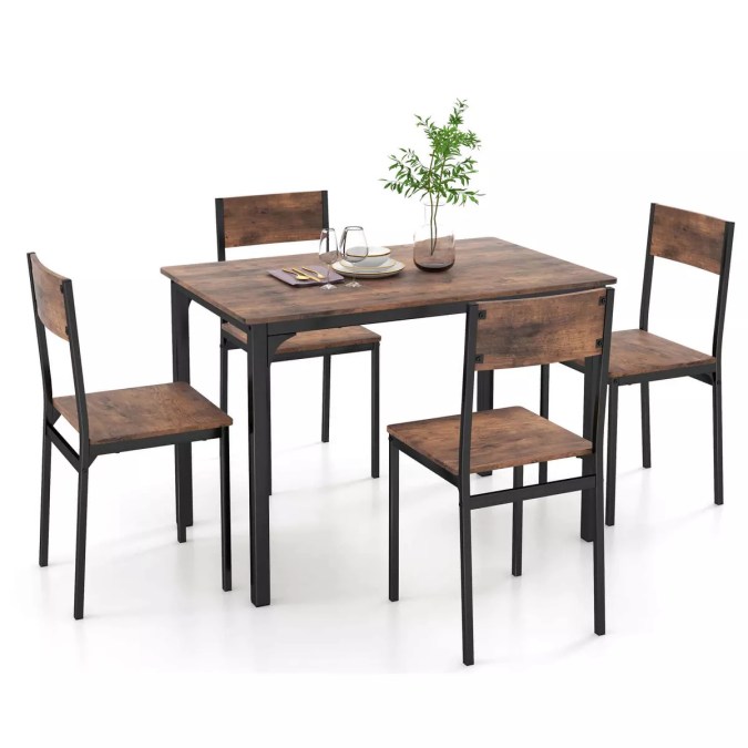 Dining Table Set Industrial Style de Costway