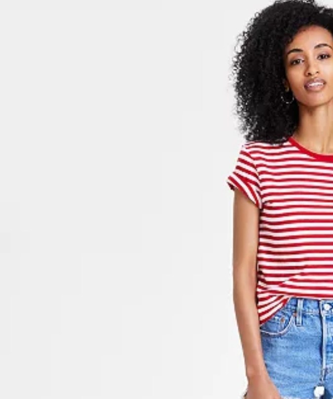 Women's 501 Button Fly Cotton High-Rise Denim Shorts, disponible en Macy’s.