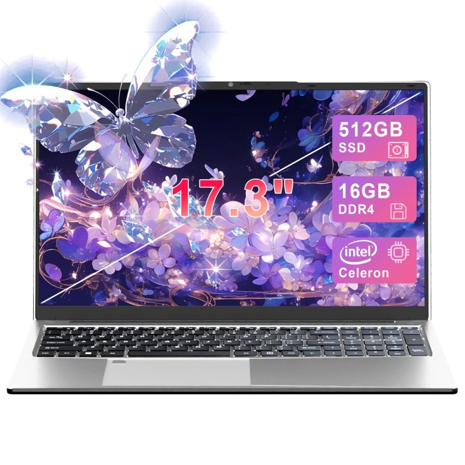 Laptop de 17.3" con Windows 11 Pro de Sanptent