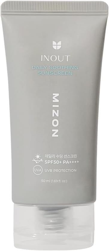 INOUT Soothing Sunscreen SPF50+ de Mizon, disponible en amazon.
