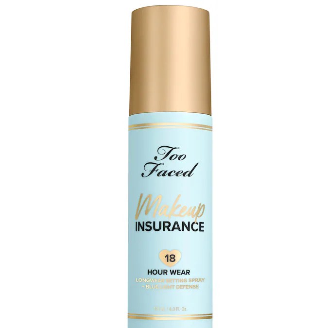 Makeup Insurance Longwear Setting Spray de Too Faced, disponible en Sephora.