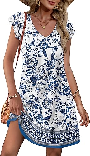 Vestido de flores de Ofeefan, disponible en Amazon