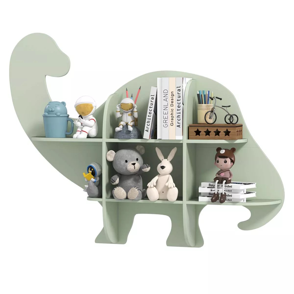 Floating Dinosaur Kids Bookshelf Wall de Costway, disponible en Target.