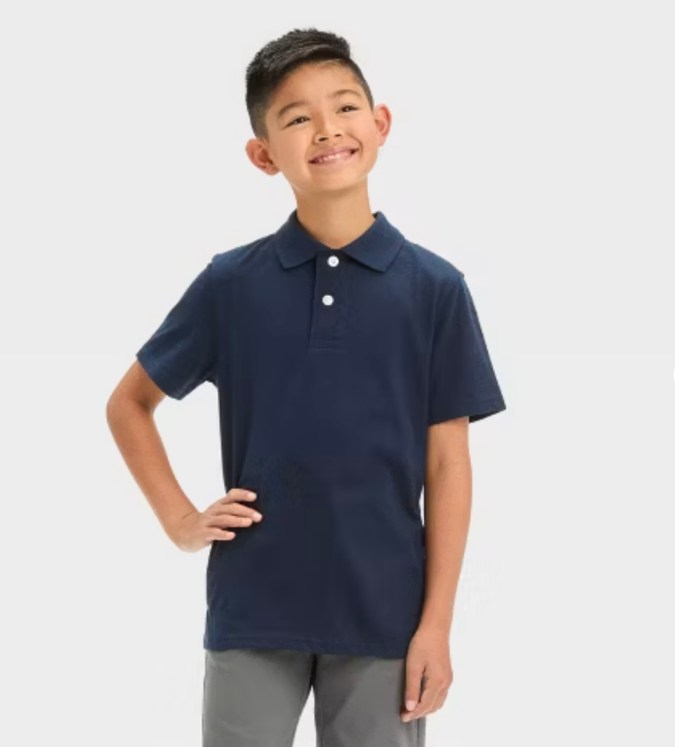 Boys' short sleeve jersey uniform polo shirt de Cat & Jack