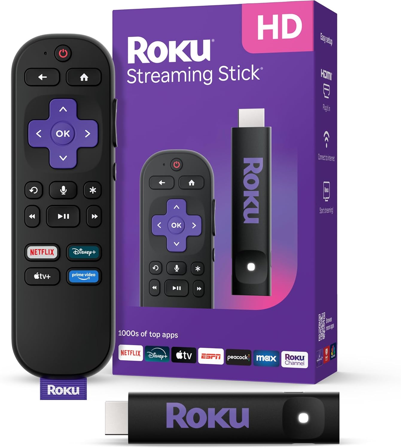 Roku streaming stick HD de Roku, disponible en Amazon.