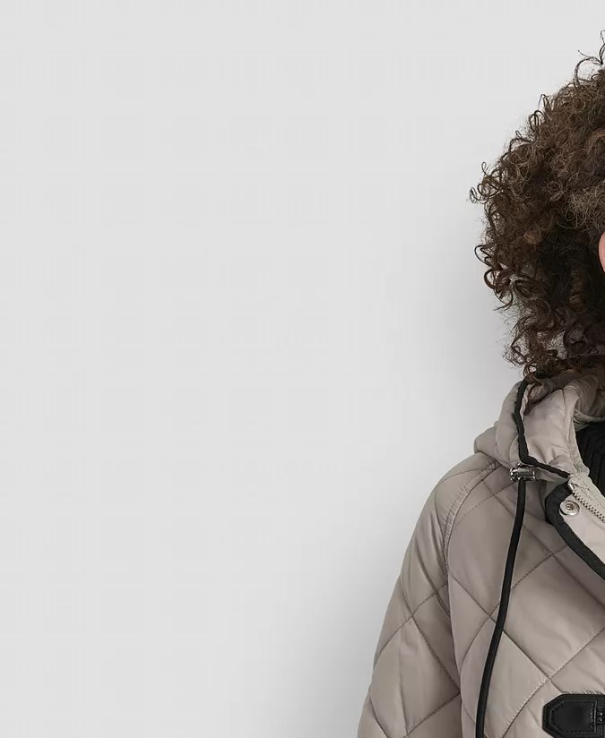 Women's Hooded Toggle Quilted Coat de DKNY, disponible en Macy's.