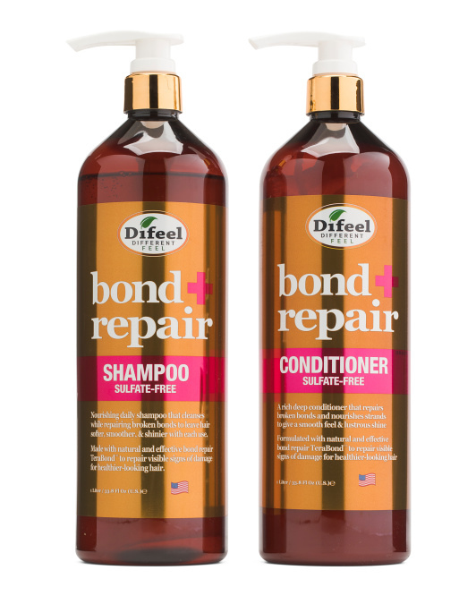 Bond And Repair Shampoo And Conditioner de Difeel, disponible en TJ Maxx.