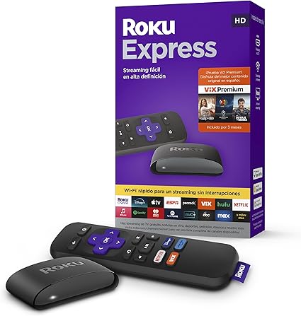 Dispositivo Express de Streaming HD de Roku, disponible en Amazon.