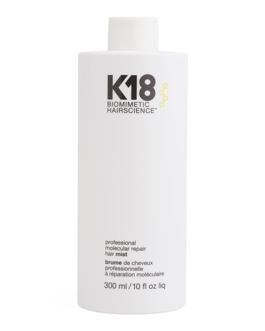 Molecular Repair Hair Mist Spray de K18 BIOMIMETIC HAIRSCIENCE, disponible en TJ Maxx.