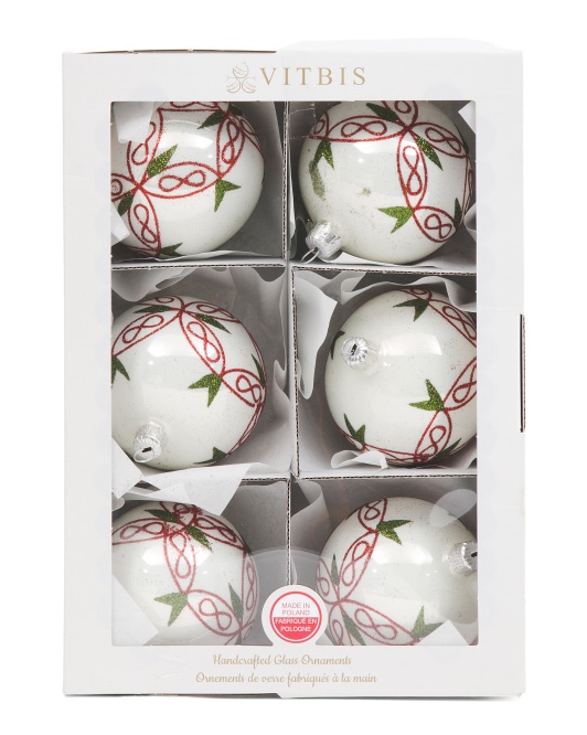Glass Ornaments de Vitbis, disponible en TJ Maxx.