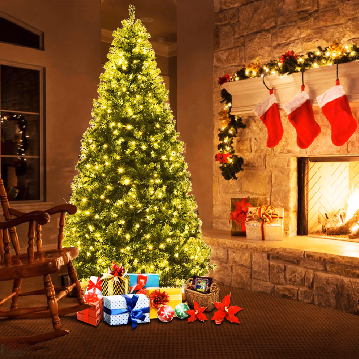 Prelit Christmas Tree de Costway, disponible en Macy's.