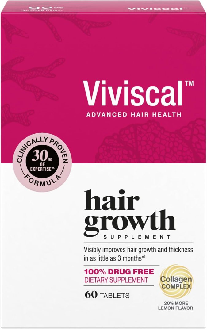 Hair Growth Supplement de Viviscal, disponible en Amazon.