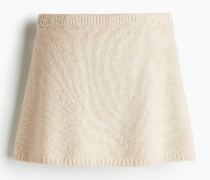 Knit Mini Skirt disponible en H&M.