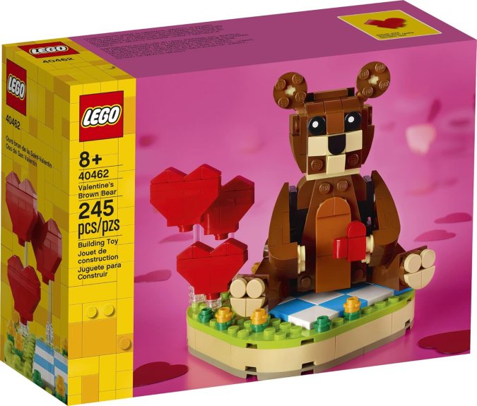 Kit de construcción de San Valentín de LEGO, disponible en Amazon.